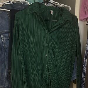 NOBO Forest Green Pleated Top